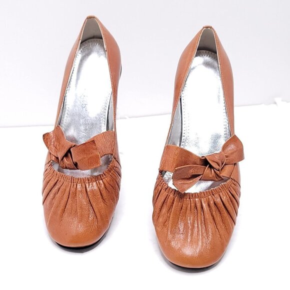 Lanzoni & b Women's Loafers Brown Leather shoes - Picture 3 of 10
